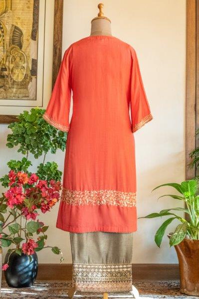 Pink Kurta With Ijaar And Dupatta