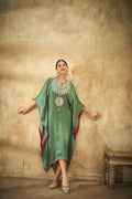 Olive Green & Hand work Kaftan