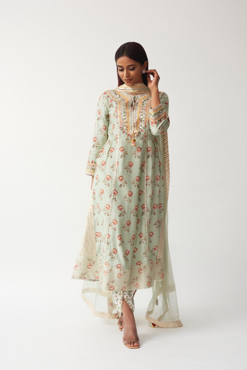 Printed Kurta With Dhoti Aditi Somani India