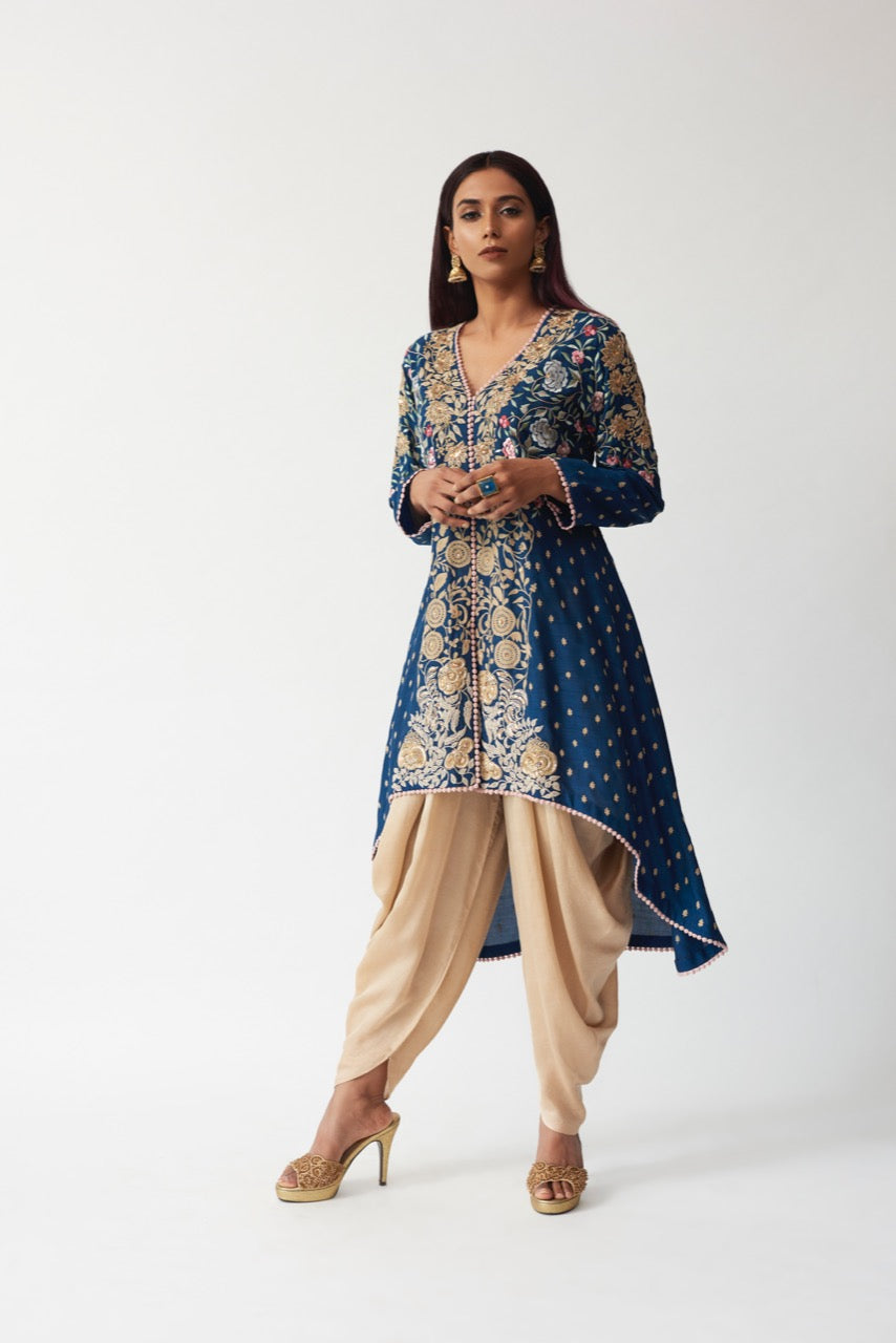 Embroidered Kurti With Dhoti Aditi Somani India
